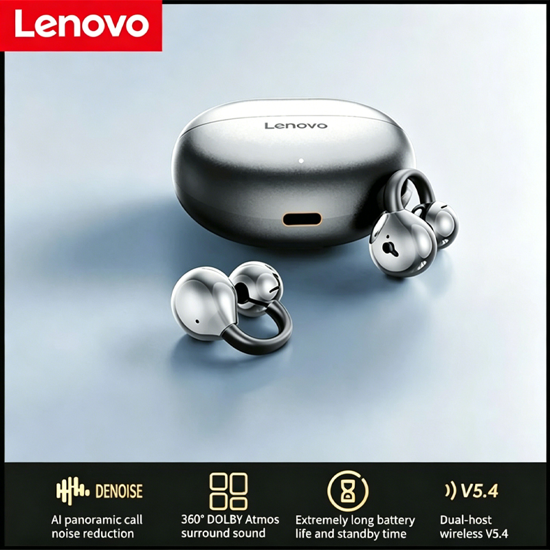 Type C Wired Earphones With Mic - Lenovo – écouteurs sans fil Bluetooth