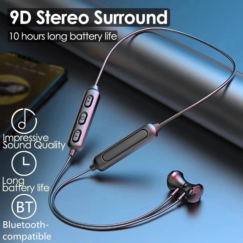 Magnetic Neckband Sports Earphones - Écouteurs magnétiques sans fil Bluetooth 5.0,