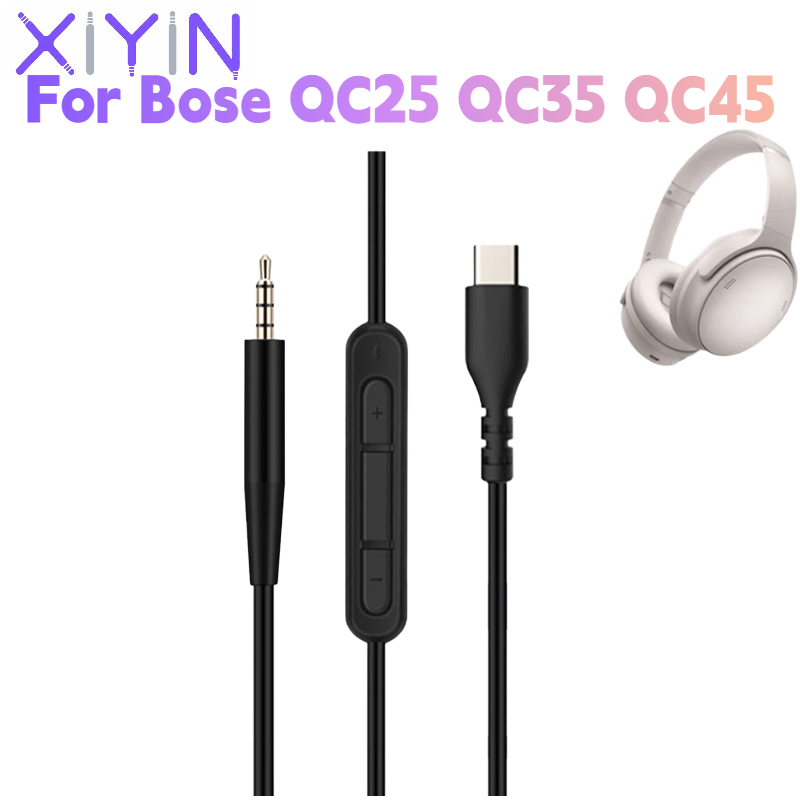 Type C Wired Earphones With Mic - Câble audio de remplacement de 1,4