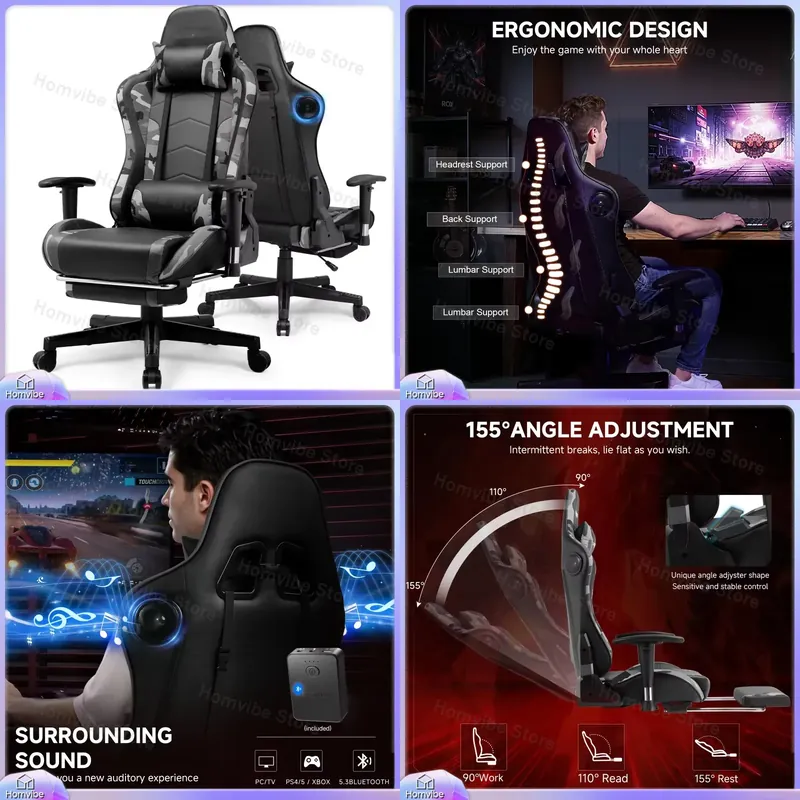 Speakers - Chaise de jeu ergonomique avec haut-parleurs