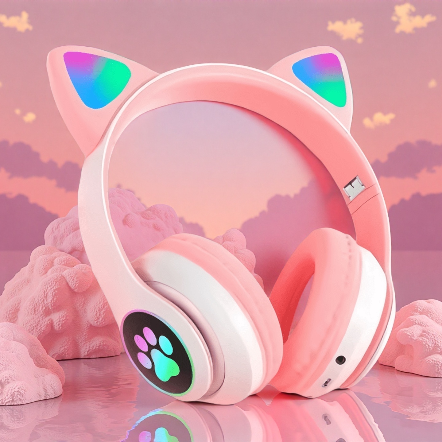 Cat Ear Bluetooth Headset Led - Nouveau Flash lumière oreilles de chat
