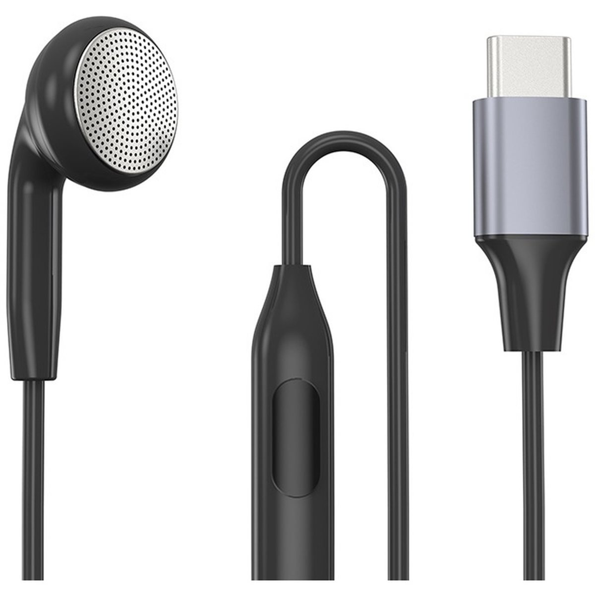 Type C Wired Earphones With Mic - Écouteur mono filaire DT75BG Type C
