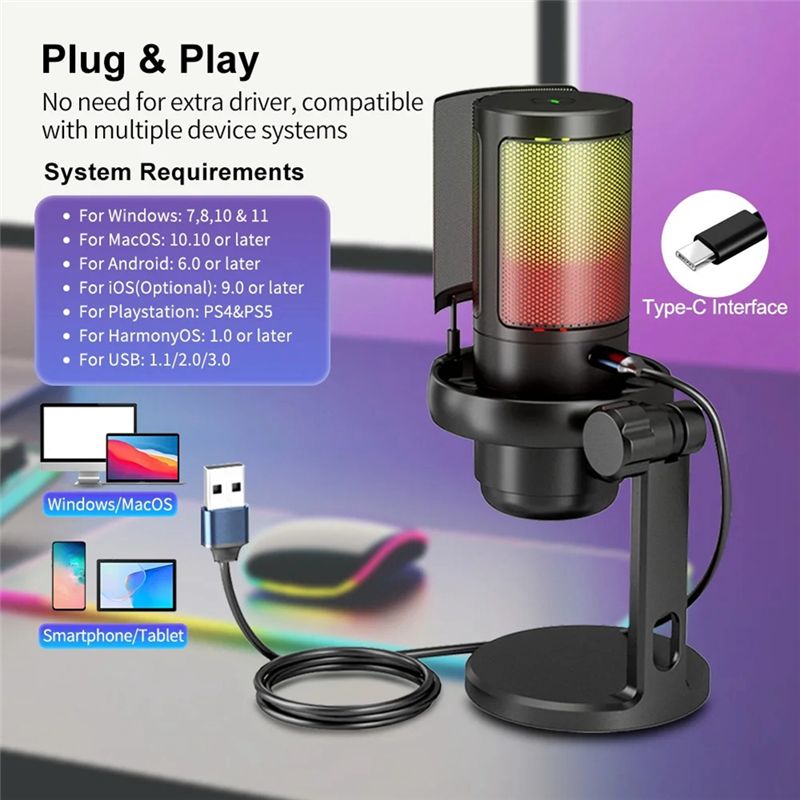 AY14 - Microphone RGB pour jeu - Gaming Headset With Mic Rgb avis et prix