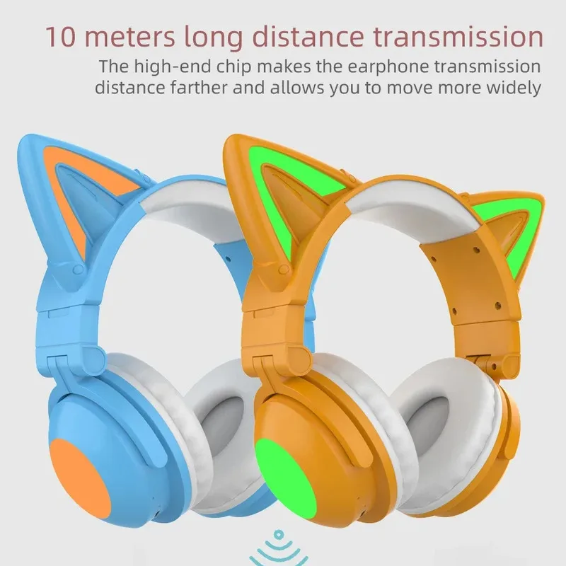 ZW068 lumière LED oreilles de  - Cat Ear Bluetooth Headset Led avis et prix