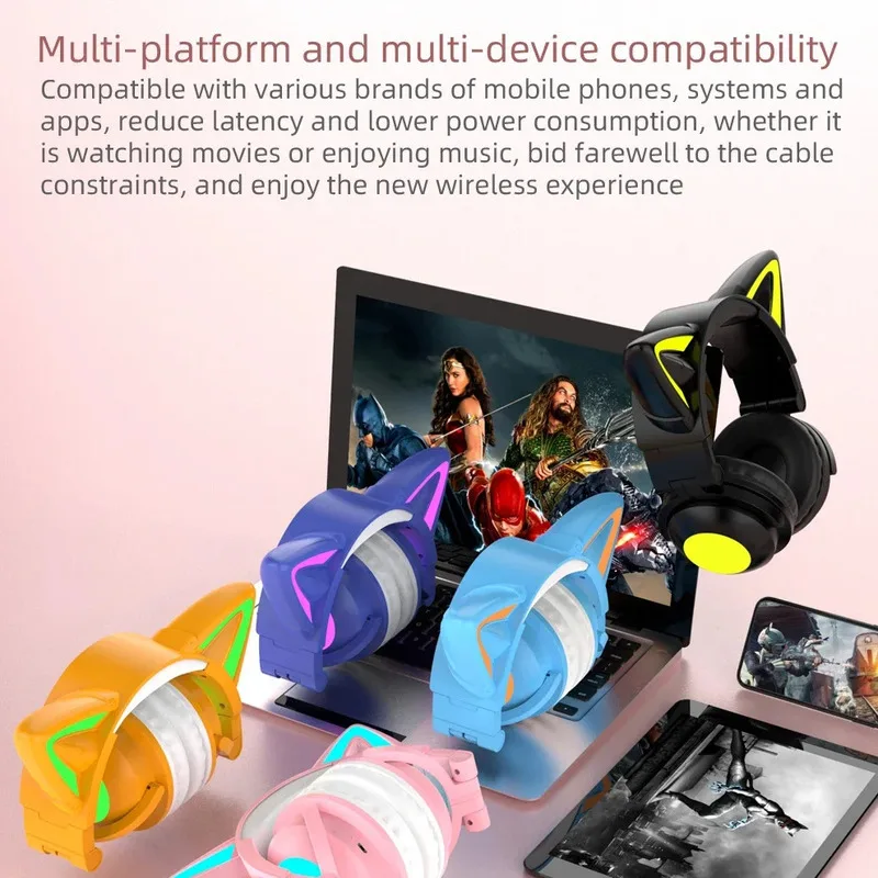 ZW068 lumière LED oreilles de  - Cat Ear Bluetooth Headset Led avis et prix