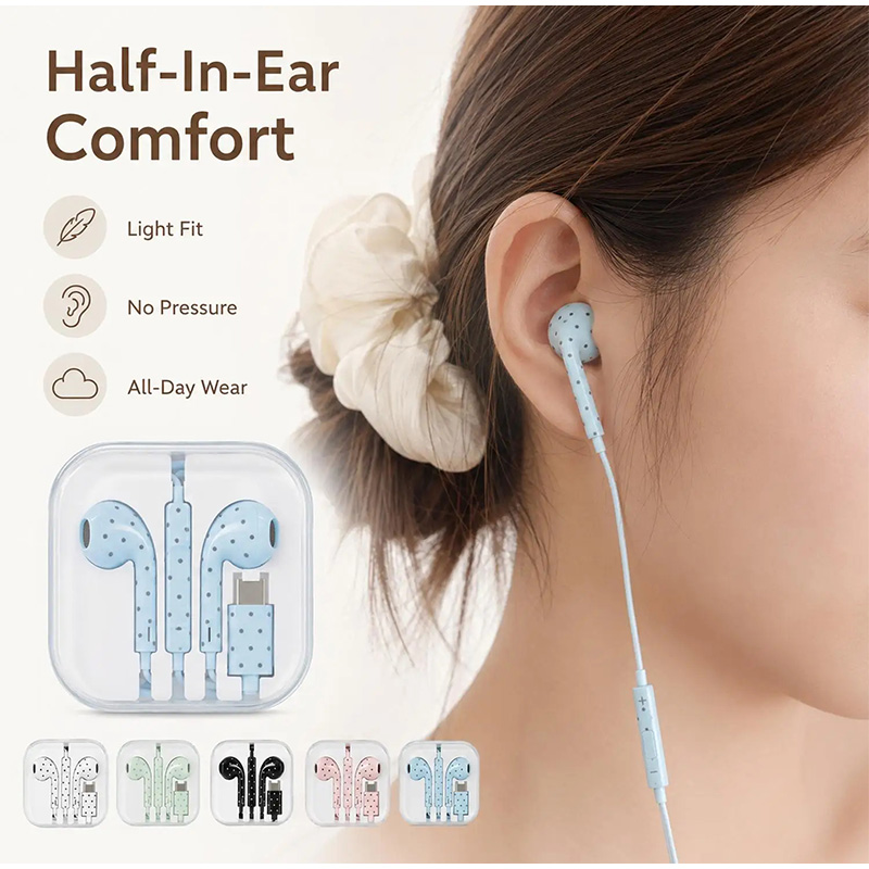Écouteurs intra-auriculaires f - Type C Wired Earphones With Mic avis et prix