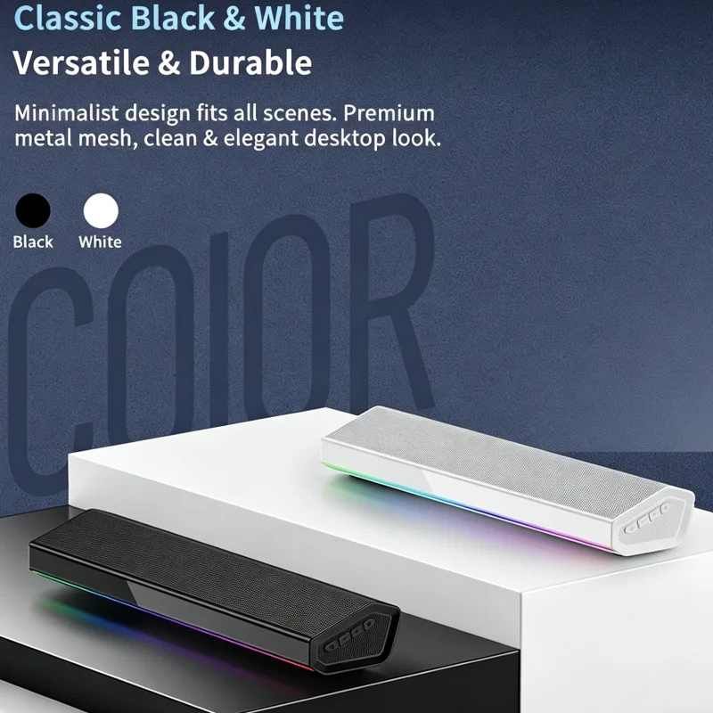 Barre de son sans fil Bluetoot - Rgb Computer Soundbar For Pc avis et prix