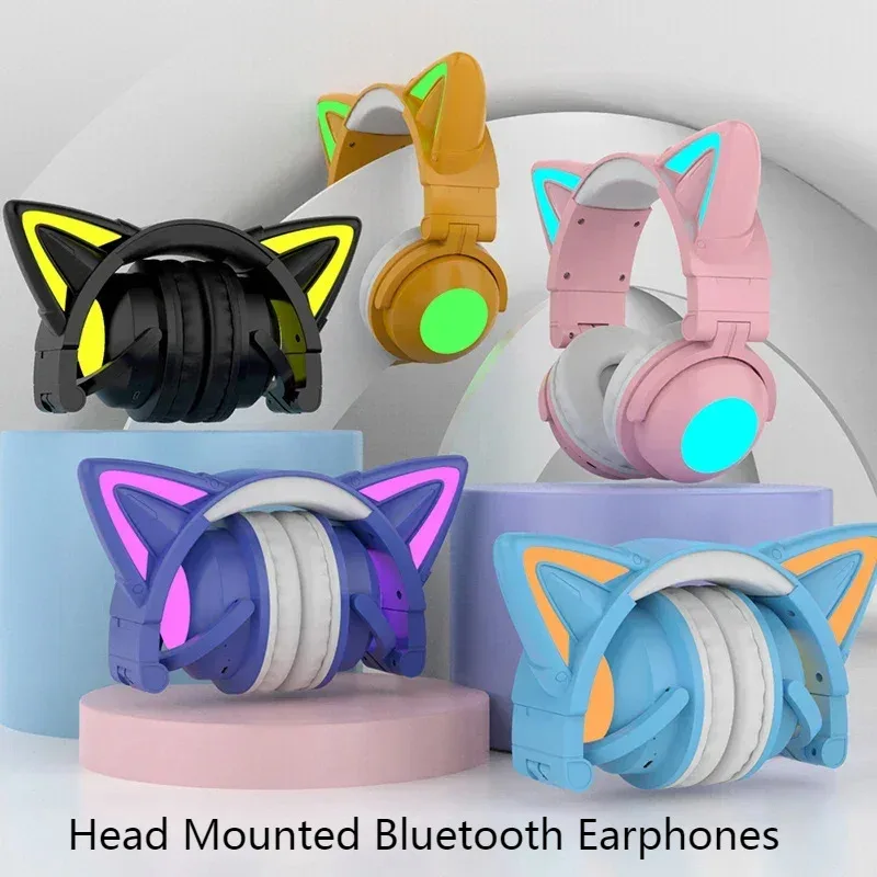 Nouveau ZW068 Bluetooth5.0 cas - Cat Ear Bluetooth Headset Led avis et prix
