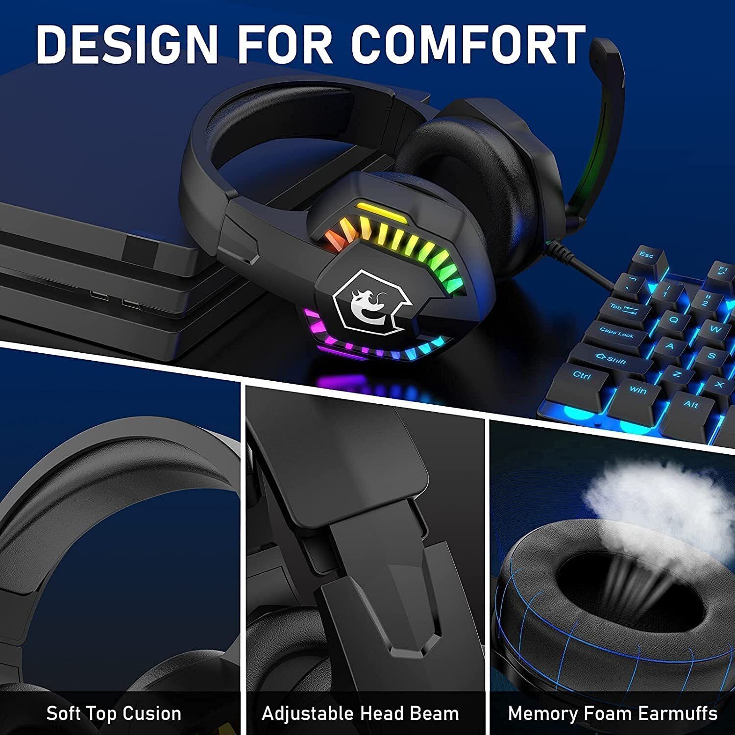 MAMBASNAKE CY907 – casque de j - Gaming Headset With Mic Rgb avis et prix