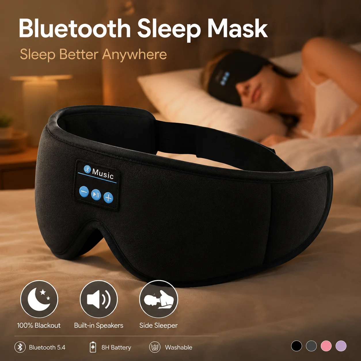 Masque de sommeil sans fil ave - Sleep Mask Headphones Bluetooth avis et prix