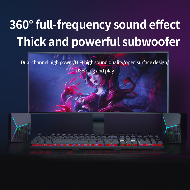 Haut-parleurs d'ordinateur de  - Rgb Computer Soundbar For Pc avis et prix