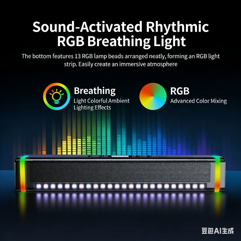 Haut-parleurs d'ordinateur SAD - Rgb Computer Soundbar For Pc avis et prix