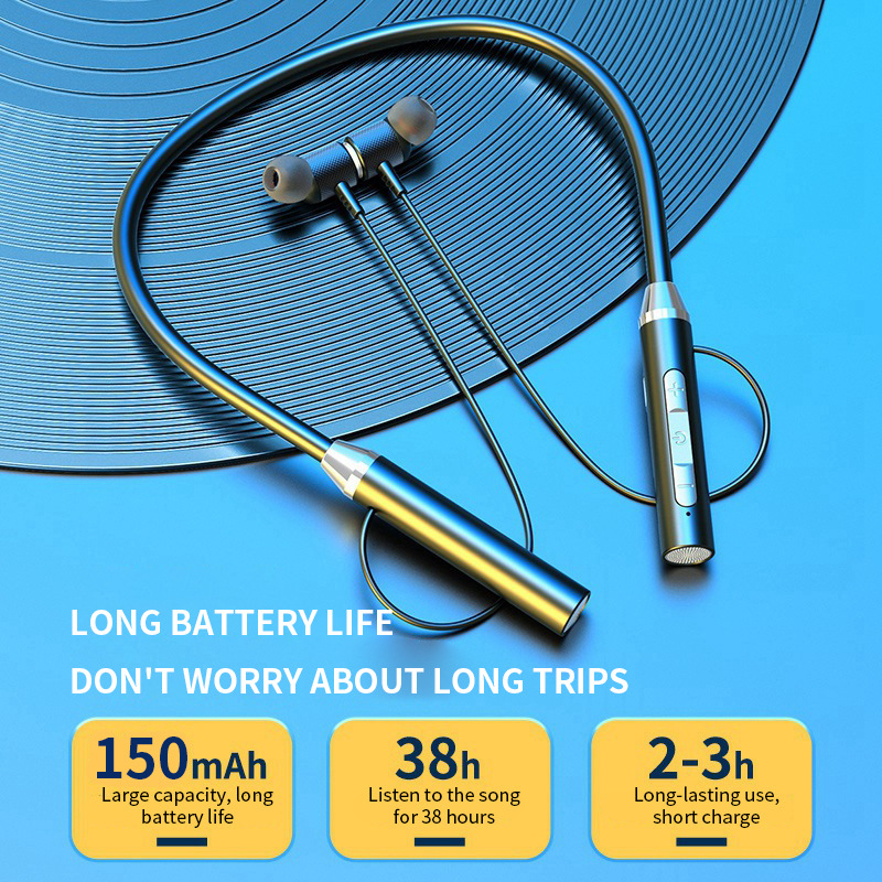 9D sans fil Bluetooth écouteur - Magnetic Neckband Sports Earphones avis et prix
