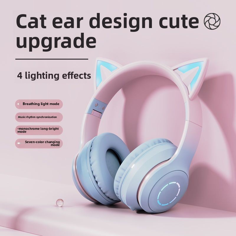 Nouveau casque Bluetooth RVB à - Cat Ear Bluetooth Headset Led avis et prix