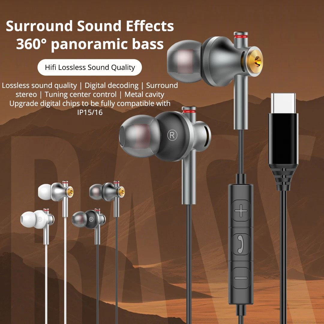 Écouteurs filaires EARDECO 3.5 - Type C Wired Earphones With Mic avis et prix