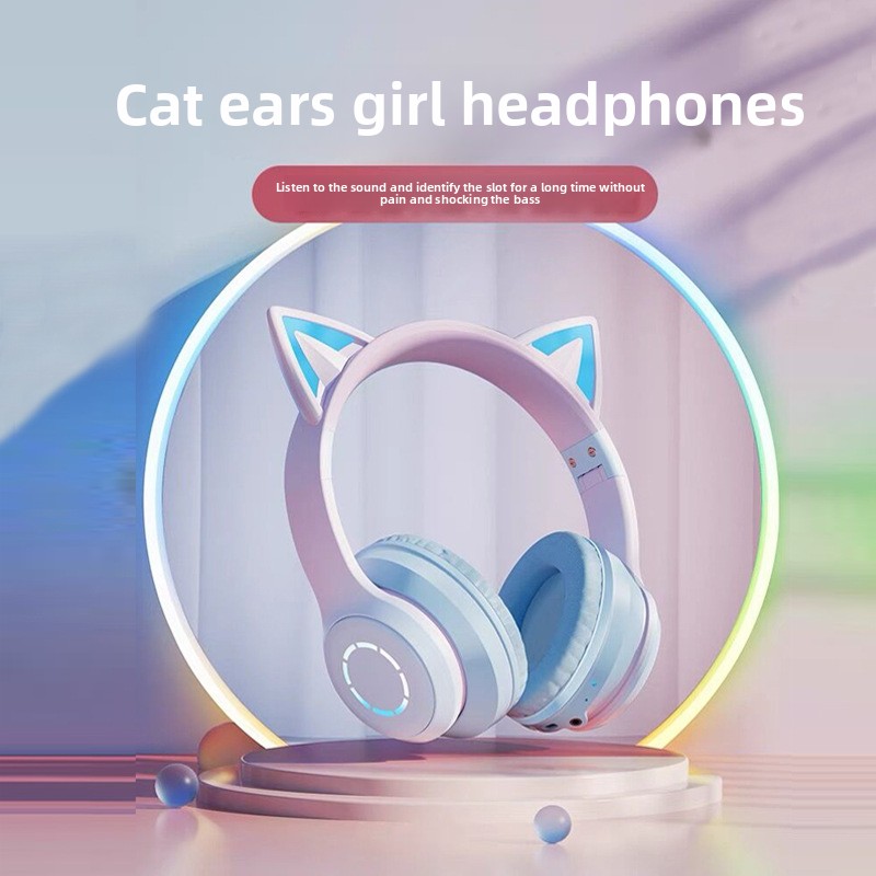 Nouveau casque Bluetooth RGB à - Cat Ear Bluetooth Headset Led avis et prix