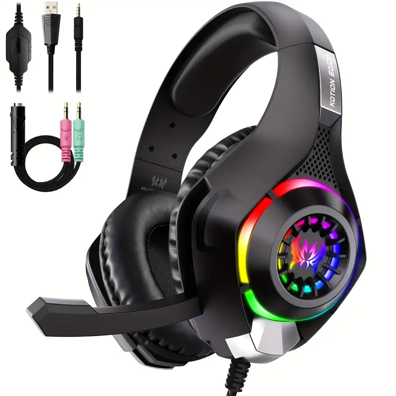Casque de jeu pour PC, PS4, PS - Gaming Headset With Mic Rgb avis et prix