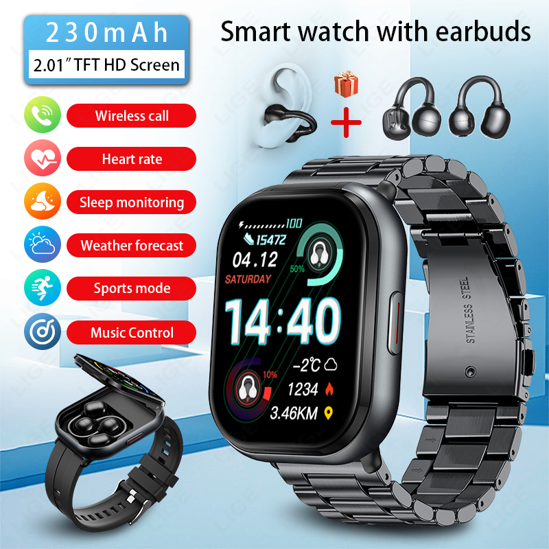 LIGE TWS montre intelligente h - Tws Earbuds Bluetooth 5.3 avis et prix