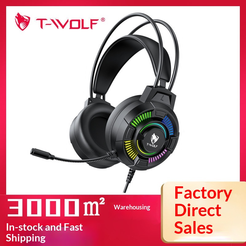 Casque de jeu T-Wolf H140, fil - Gaming Headset With Mic Rgb avis et prix