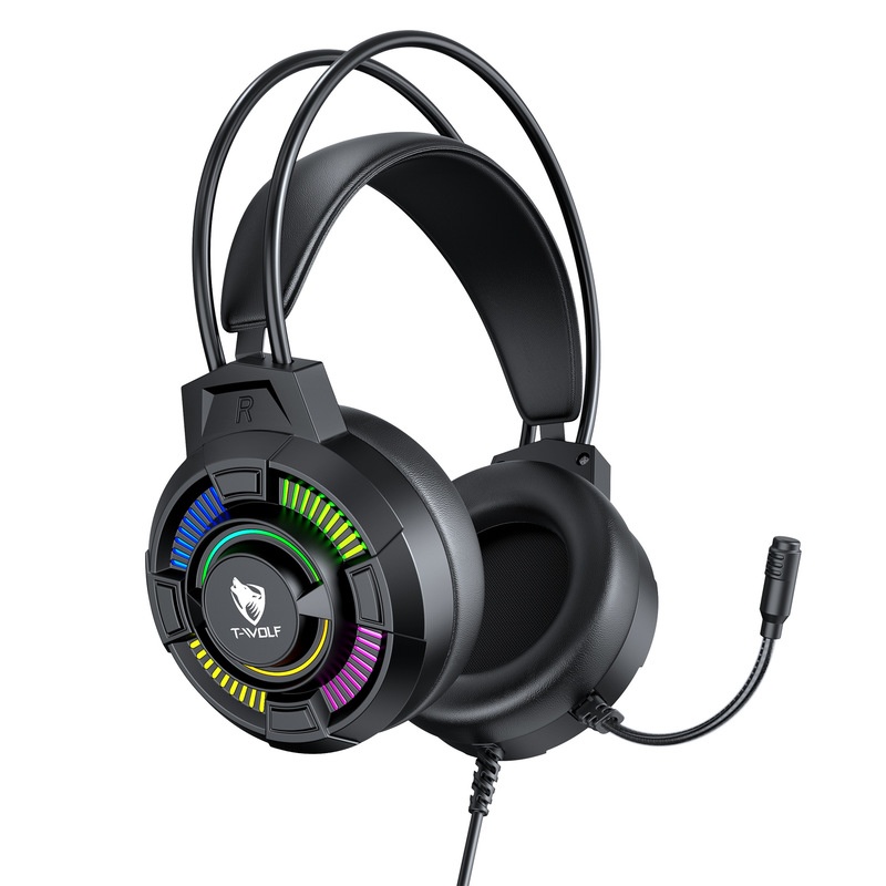 Casque de jeu T-Wolf H140, fil - Gaming Headset With Mic Rgb avis et prix