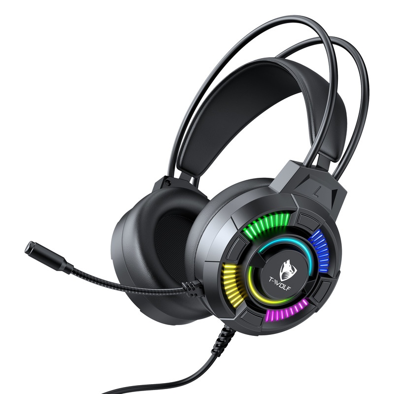 Casque de jeu T-Wolf H140, fil - Gaming Headset With Mic Rgb avis et prix